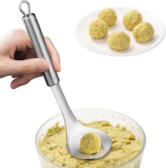 Gehaktbal Maker Tool - 24 x 6,2 cm Roestvrij Staal Non-Stick, Gehaktballen Shaperr met gaten, Shaper Mold voor Dineren Koken | Gebruik Op schaal Rundvlees Kip Varkensvlees Vis Vegetarisch van Merkloos