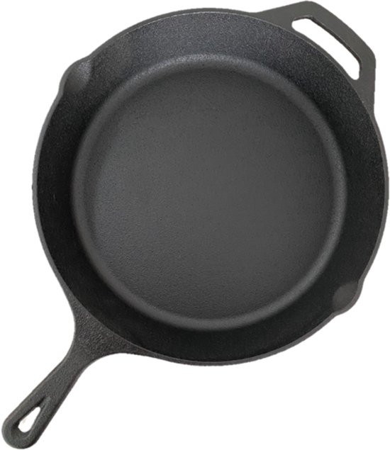 Gietijzeren pan - Skillet - 30 cm - preseasoned van Merkloos