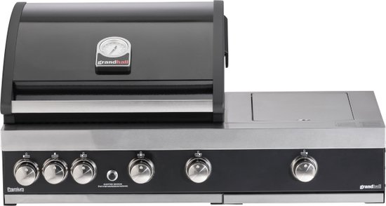 Grandhall Premium G4 PLUS Inbouw Barbecue - 6 branders - met Searbrander - Gas BBQ van Grandhall