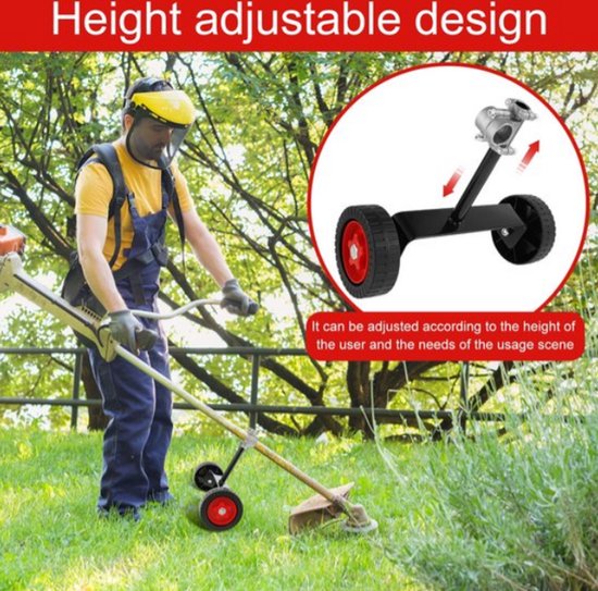 Grasmaaier Ondersteuning Wiel Verstelbare Snoei Extra Wielen 26Mm-28Mm Draagbare Wiel Maaier Ondersteuning van Merkloos	