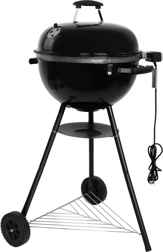 Gregman Roast 60 Elektrische & Houtskool BBQ - 5 kW - Deksel & Wielen van Gregman