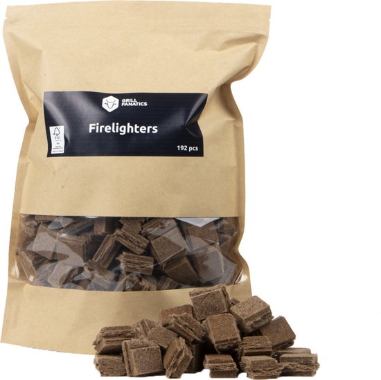 Grill Fanatics Aanmaakblokjes Bruin - Barbecue - 192 192 stuks van Grill Fanatics