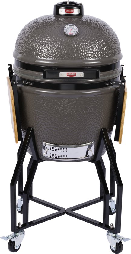 Grill Guru Kamado Barbecue Original Large ø47cm / ø18,5inch - Compleet - Grijs van Grill Guru