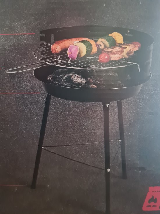 Grill Meister Houtskool barbecue - Rond - 38x32.5x54cm van Grill Meister