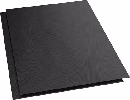 Grillmat voor BBQ - BBQ matje - Bakmat - Overmat - knipbare grillmat - Niet kleverig - Barbecue accessoire - 3 stuks - 40x33 van Merkloos