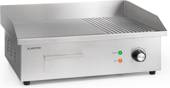 Grillmeile 3000GR Pro elektrische bbq 3000W 54,5x35cm glad/geribbeld van Suntec