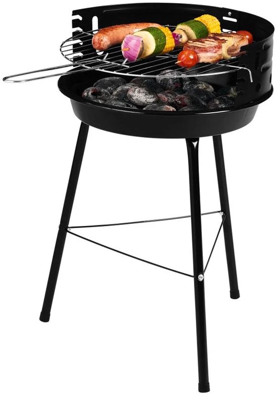 GRILLMEISTER Houtskool BBQ - Barbecue - Type BBQ: Houtskool - Grilloppervlak: Ø 33 cm - Verstelbare hoogte van Merkloos
