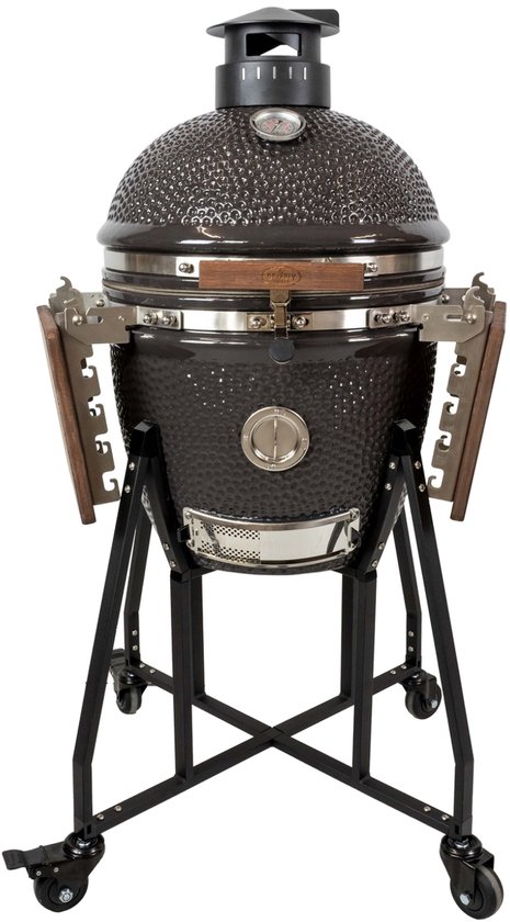 Grizzly Grills Kamado Elite Medium - Barbecue - ø39cm / ø15inch - Zwart - Compleet van Merkloos