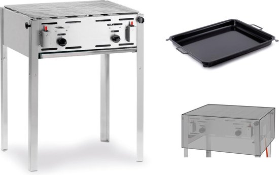 Hendi Grill-Master Maxi - Gasbarbecue + Bakplaat + Afdekhoes van Hendi