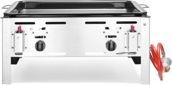 HENDI Krachtige gasbarbecue - roestvast staal - 11,6kW - 650x540x300mm van Hendi
