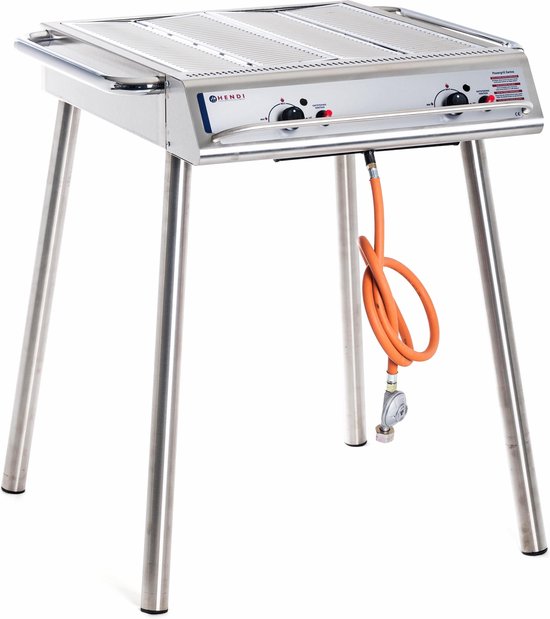 HENDI Xantos Gasgrill, 9,5kW, 770x710x(H)870mm - 148624 - Horeca & Professioneel van Hendi