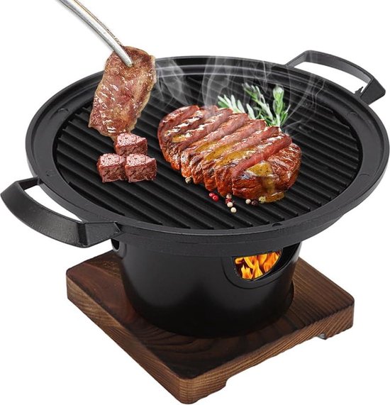 Hibachi Grill 6.7in - Japanse Stijl Yakiniku Grill - Draagbare Tafelblad Barbecue Grill - Buiten Binnen van Merkloos