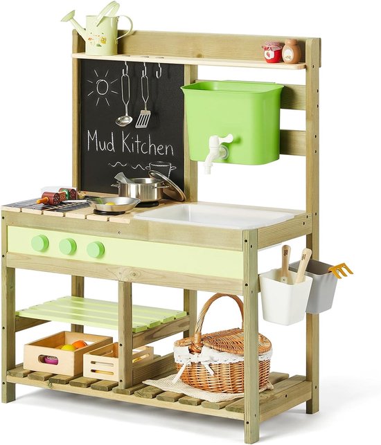 Houten Buitenspeelkeuken voor Kinderen van 3 tot 7 Jaar, Creatief Speelgoed voor Buiten, Educatief en Duurzaam van houten