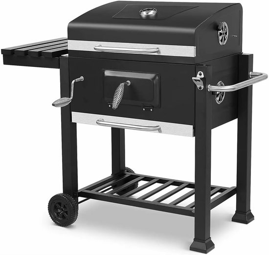 Houtskool barbecue - BBQ - Thuis of camping - Kachel - Voor 5-10 Personen - Op wielen - Outdoor van Solific