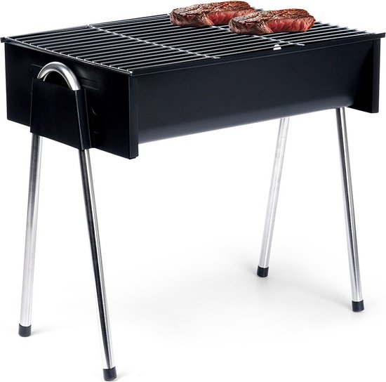 Houtskool Barbecue Compact Mobiel 48x33x46 cm - Houtskoolgrill - Grilloppervlak - Grillrooster van Merkloos