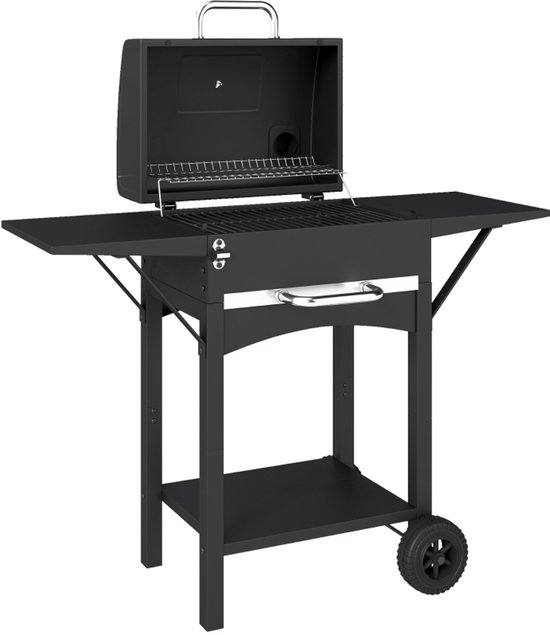 Houtskool Barbecue - Metaal - Zwart - 110x46.5x101cm - Buiten Gebruik van Merkloos