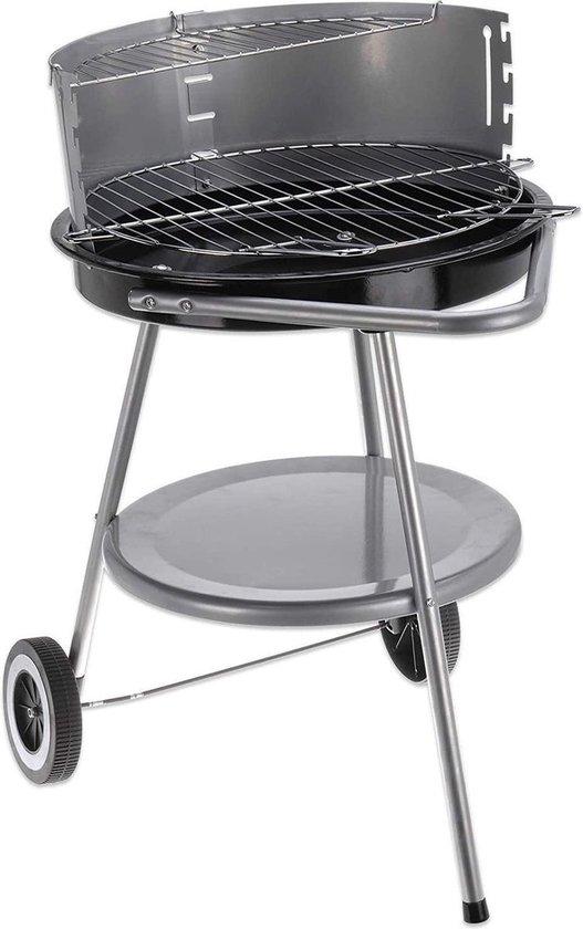 Houtskool Barbecue op Wieltjes met Aanpasbaar Rooster van Merkloos
