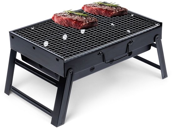 Houtskool Barbecue Opvouwbaar Koffer 43x29x22,5 cm - Houtskoolgrill - Grilloppervlak - Grillrooster van Merkloos