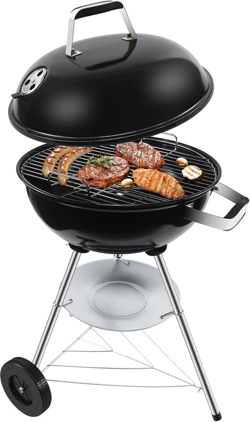 Houtskool BBQ Kogelmodel Met Ventilatieopeningen Barbecue Met Deksel Efficiënt Grillen Voor Meerdere Personen van Merkloos