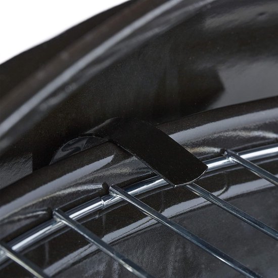 houtskool bbq met deksel, plateau & as opvangschaal, tuin & camping, grill ∅ 40 cm, houtskoolbarbecue, zwart van Pronti