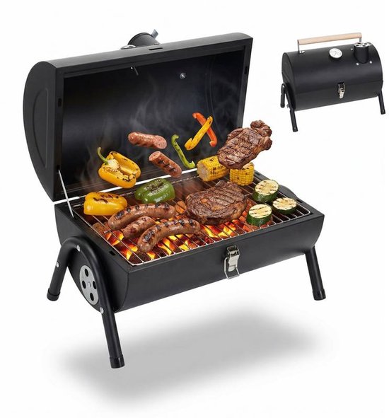 Houtskool BBQ voor Buiten – Compacte Barbecue voor Tuin, Balkon en Camping