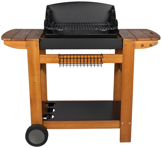 Houtskoolbarbecue + houtkar, SENLIS van Merkloos