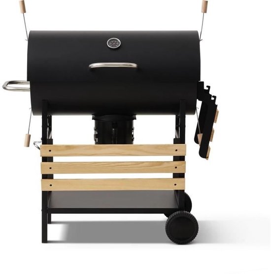Houtskoolbarbecue - Kookbox - Mike Evolution - 142 x 57 x 112 cm - Zwart van Merkloos