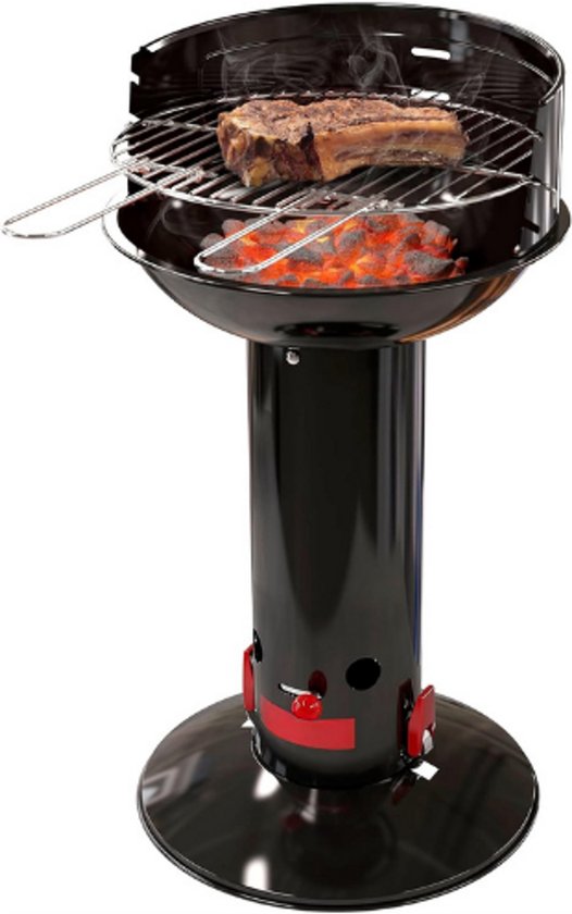 houtskoolbarbecue Loewy 40 uit email zwart 40cm H 75cm