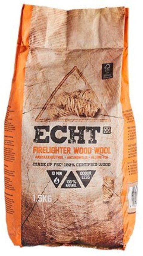 Houtwol Aanmaak Krullen / Houtwol 1.5kg GROTE ZAK!! van Breckz