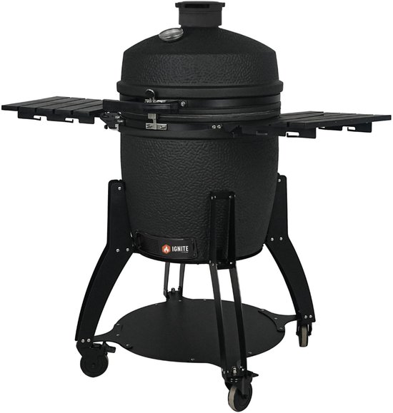 IGNITE Outdoor - Kamado BBQ - 22 Inch - Premium Barbeque - Mat Zwart - Compleet van IGNITE