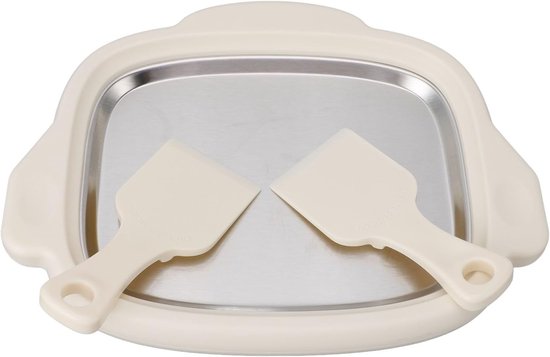 IJsrol Maker - Rolletjes Ijs - Thuis Desserts Maken - 304 Roestvrij Staal - 26x20x5 cm - Wit van Merkloos
