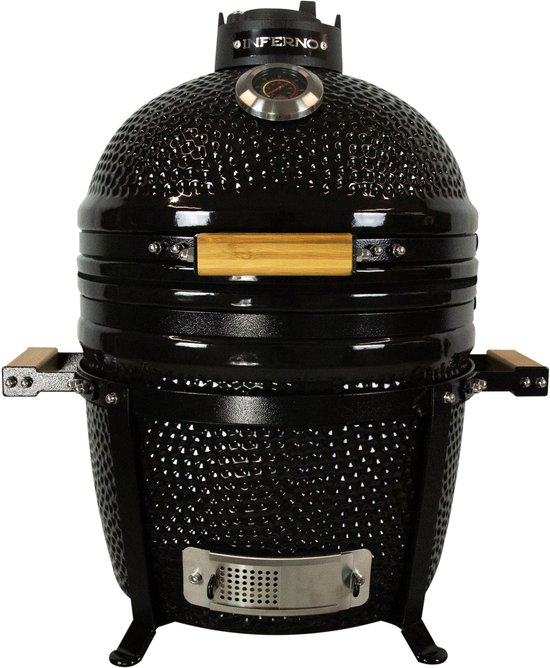 Inferno compact Kamado Barbecue - Grilloppervlakte 34cm / 13inch - Zwart van Merkloos