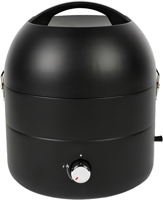 JCP® Tafel BBQ - Tafelgrill - Compacte Grill - Roestvrijstalen Branders - Zwart - 17cm x 14cm x 43cm