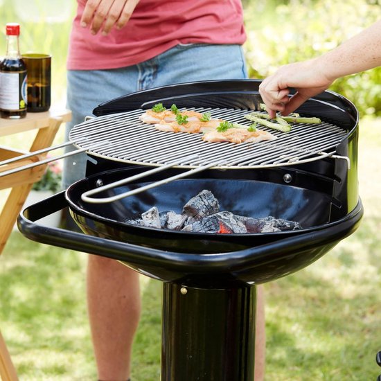 JGS® - Stijlvolle Houtskoolbarbecue Loewy 45 voor Buitengrillen, Perfect voor 6 Personen, Zwart - van Merkloos