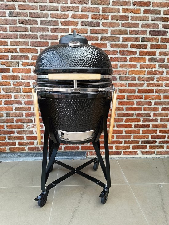 Kamado BBQ 22 Inch Large | Keramische Houtskool BBQ | Divide & Conquer | Incl. Fiberglass Afdichting