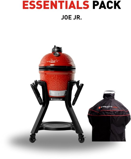 Kamado Joe® Joe Junior Complete Set – Compacte Keramische Kamado BBQ Ø34 cm met Onderstel en Hoes – Houtskool Barbecue voor Balkon, Camping en Terras