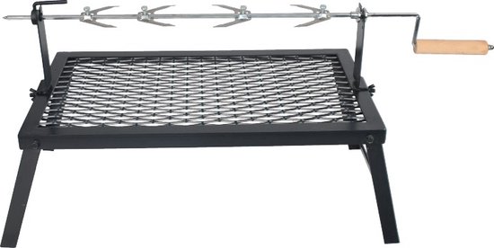 Kampvuur Grill Rooster Large - Inclusief Opbergtas En Kip Spies - Kip Grillen - Camping & Outdoor van Esschert Design