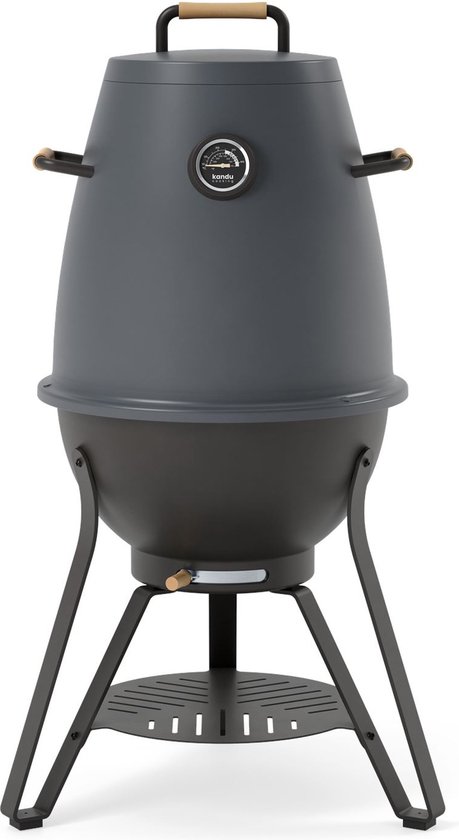 Kandu Cooking 41 kooksysteem - Coal Grey - Vertical Cooking barbecue - Ø58 x H95 cm van Kandu Cooking