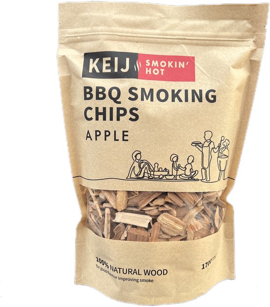 Keij Kamado BBQ smoking chips apple - 1700 ml van Keij