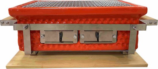 Keij Kamado - Shichirin - Hibachi - Tafelgrill - oranje van Keij