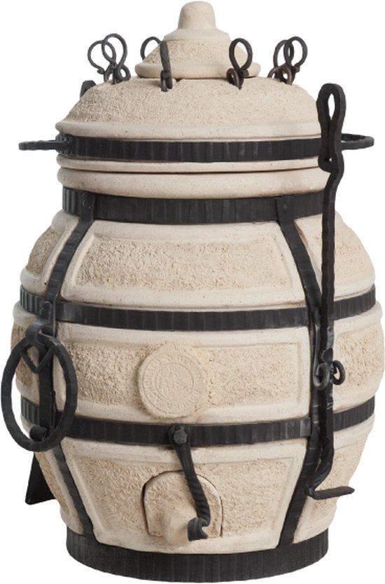 Keramische tandoor Don Sarmat - Multifunctionele Houtoven BBQ - Voor de Fijnproever! *** Met klapdeksel van Merkloos