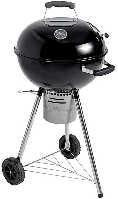 Kingstone Houtskool Barbecue – Ø47 cm – Met Deksel – Rond – Zwart – Metaal van Merkloos