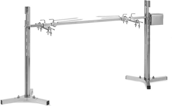 Klarstein Rotisserie Grill Met Motor, Elektrische Grill Met Draaiend Spit, Grote Spitgrill Voor Kip & Speenvarken, In Hoogte Verstelbare Grill Met Motor, Spitgrill Met Roestvrijstalen Poten van Merkloos