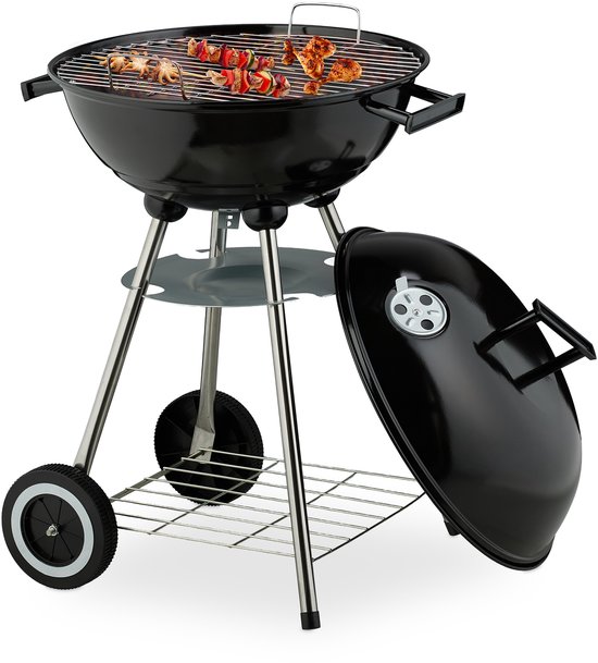 kogelbarbecue - Ø 41 cm - met wielen - opvangschaal voor as van Merkloos