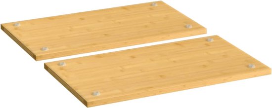 Kookplaatafdekkingen 2 st 50x28x1,5 cm bamboe