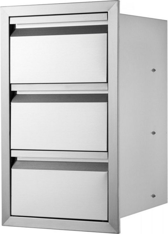 Ladekast Buitenkeuken Luxe - Barbecue - RVS - Voedingskwaliteit - 19,4 kg Opslaglade van Vonroc