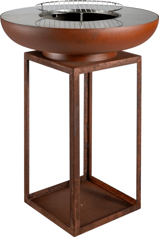 LaFerrotecnica Barbecue Plancha model ARA 75cm Cortenstaal - RVS bakplaat! van Merkloos