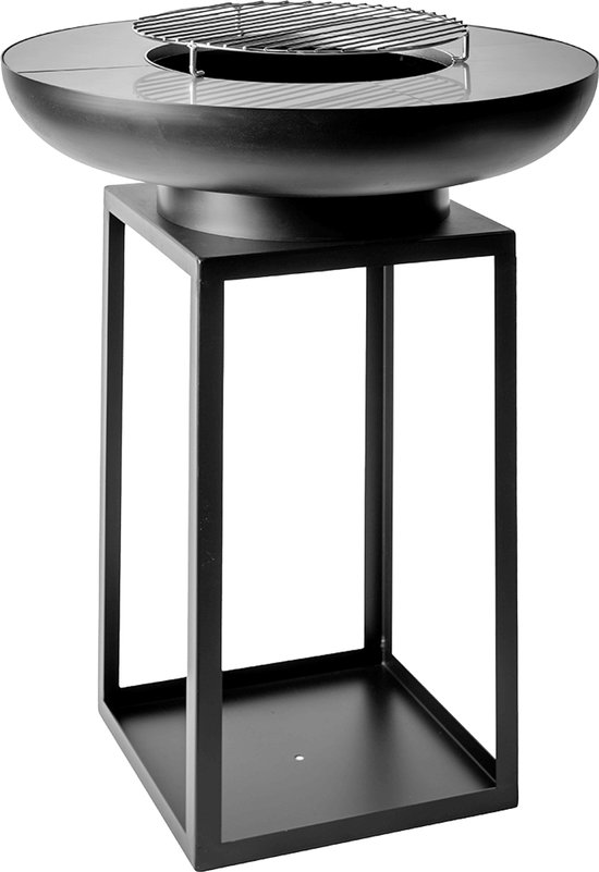 LaFerrotecnica Barbecue Plancha model ARA 75cm Zwart hittebestendig - RVS bakplaat! van Merkloos