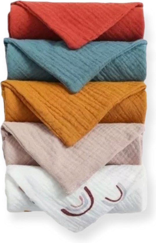 Lalieloe Spuugdoekjes - Monddoekjes - 5 stuks - Met lusje om op te hangen van Lalieloe