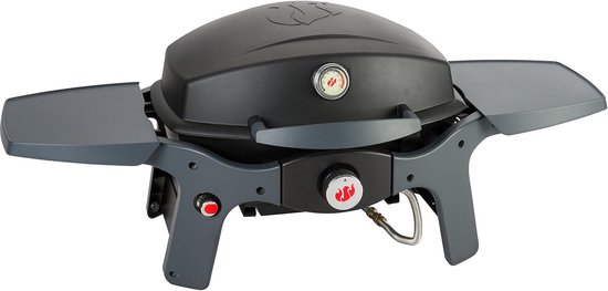 Landmann Pantera 1.0 Barbecue - Gasbarbecue - Mobiel - Gietijzeren Grillrooster - Elektrische Ontsteking - Zwart - Tafelmodel - Compact van Landmann